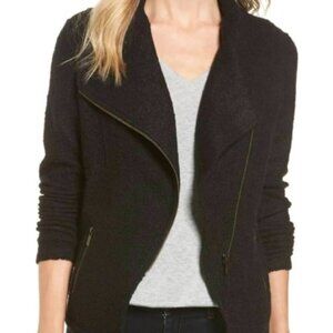 Halogen knit moto jacket, size XL